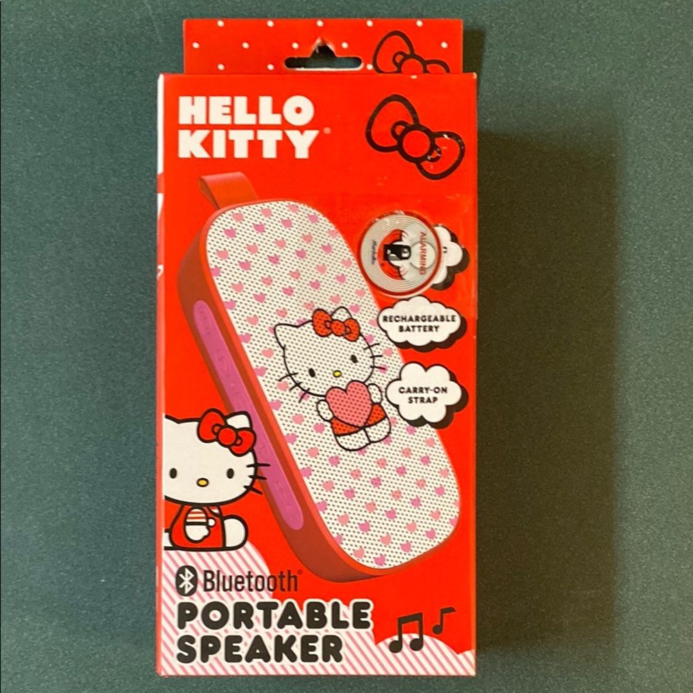 Sanrio Hello Kitty Red and White Portable Speaker